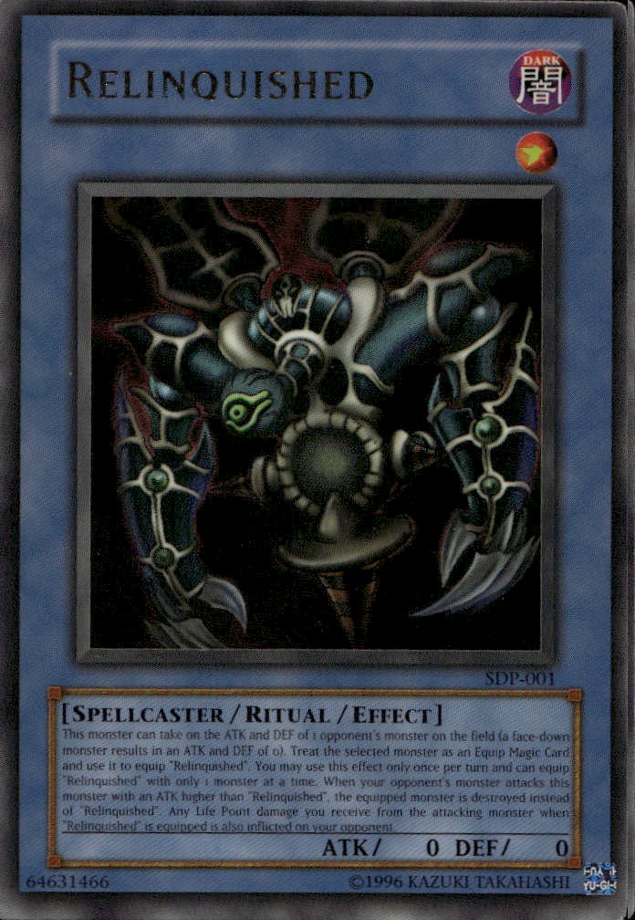 Relinquished Unl Ed Ultra Rare SDP-001 Yu-Gi-Oh!